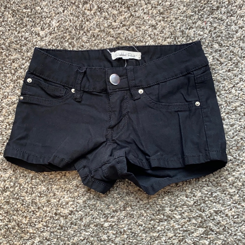 Black short shorts